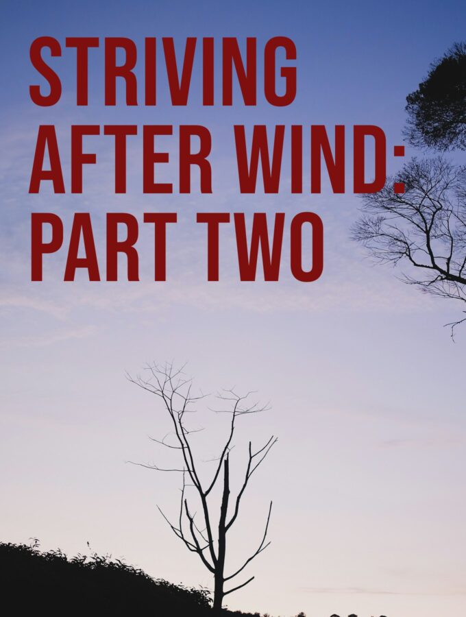 Striving After Wind- Part Two
