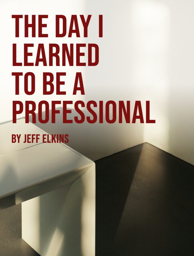 On Writing – The Day I Learned to Be a Professional
