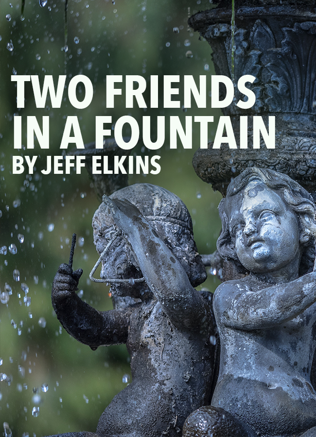 Two Friends in a Fountain